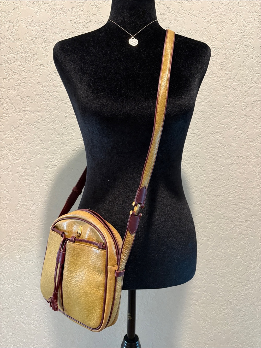 Cartier Leather Crossbody Bag in Mustard